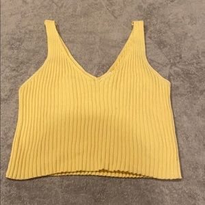 Yellow crocheted tank